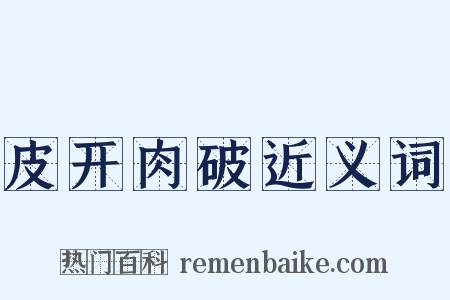 皮开肉破近义词是什么意思的图片